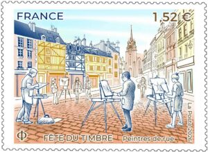 le timbre 'Peintres de rue'
